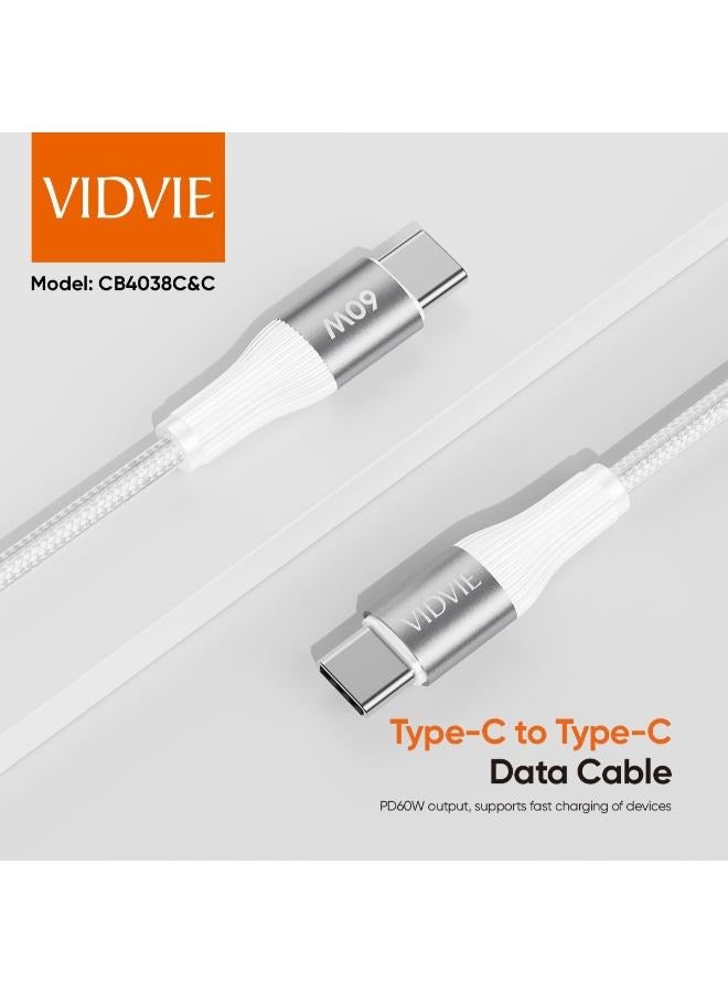 Vidvie Data Cable CB4038C&C Type-C to Type-C Data Cable - Image 3
