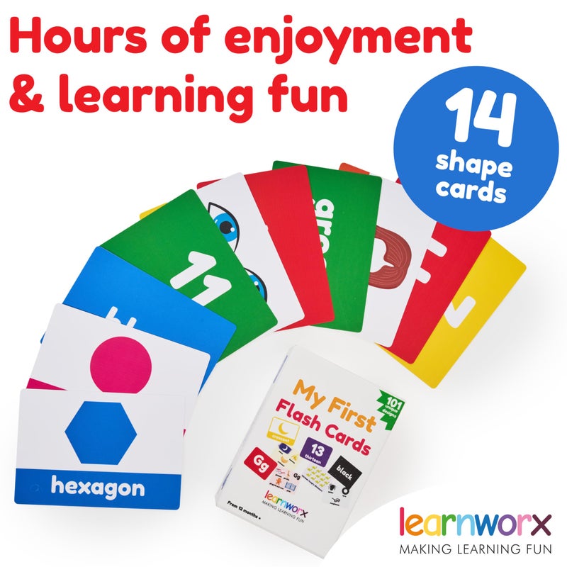 learnworx بطاقات تعليمية للأطفال | بطاقات فلاش للحروف والأرقام والأبجدية والحيوانات وألوان الكلمات | بطاقات كبيرة مثالية لرياض الأطفال | بطاقات فلاش من 12 شهرًا إلى 5 سنوات - Image 5