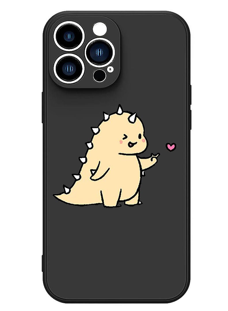 Theodor Protective Slim Fit Case Liquid Silicone Cover with Full Body Protection Anti-Scratch Shockproof Case For iPhone 13 Pro Black  - Discover-01 - Image 1