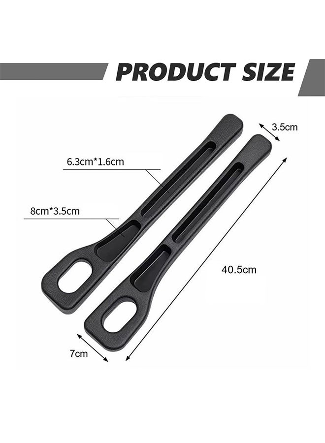 Car Seat Gap Filler 2 Pack Car Gap Filler Prevents Things from Falling Out with Seat Belt Holes Auto Crevice Blockers Fill Gap in Between Seat and Console  Universal for Most Cars Trucks Black - Image 2