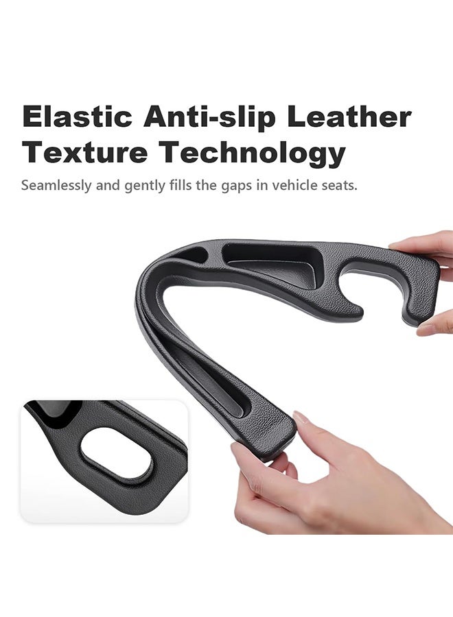 Car Seat Gap Filler 2 Pack Car Gap Filler Prevents Things from Falling Out with Seat Belt Holes Auto Crevice Blockers Fill Gap in Between Seat and Console  Universal for Most Cars Trucks Black - Image 3