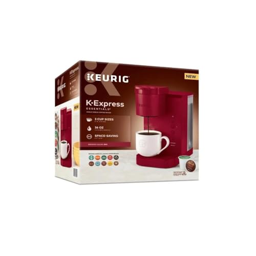 Keurig K-Express Essentials Single Serve K-Cup Pod Coffee Maker with 45oz Reservoir Fast Brewing Back-to-Back Cups and Energy Efficient (Red) - Image 5