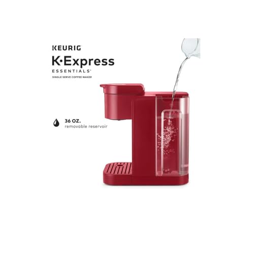 Keurig K-Express Essentials Single Serve K-Cup Pod Coffee Maker with 45oz Reservoir Fast Brewing Back-to-Back Cups and Energy Efficient (Red) - Image 4