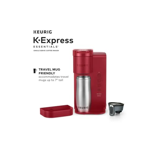 Keurig K-Express Essentials Single Serve K-Cup Pod Coffee Maker with 45oz Reservoir Fast Brewing Back-to-Back Cups and Energy Efficient (Red) - Image 3