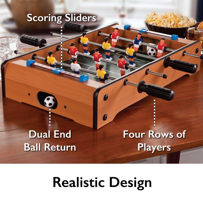 Mainstreet Classics by GLD Products Mainstreet Classics 20-Inch Table Top Foosball/Soccer Game, Brown - Image 3