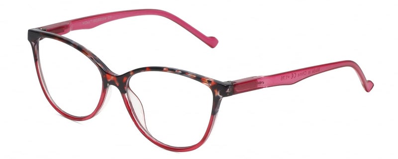 Calabria MDR8004 Womens Cat Eye Reading Glasses +0.75 Pink Crystal Tortoise Trendy Designer Ladies Readers Cateye Eyeglasses - Image 1