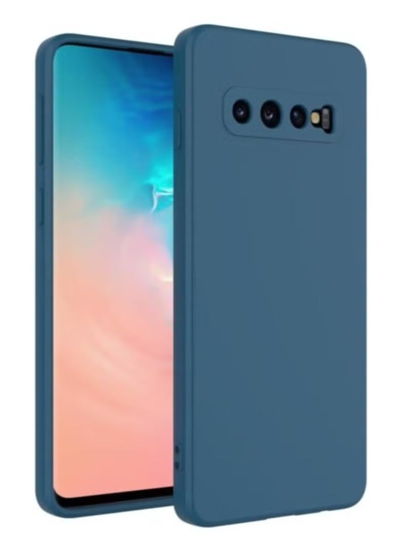 ELTRAZONE Slim Fit Soft TPU Case for Samsung Galaxy S10 Plus – Flexible Silicone Back Cover with Shockproof Protection, Matte Finish for Anti-Fingerprint and Scratch Resistance, Lightweight and Durable Design in Blue - Image 1