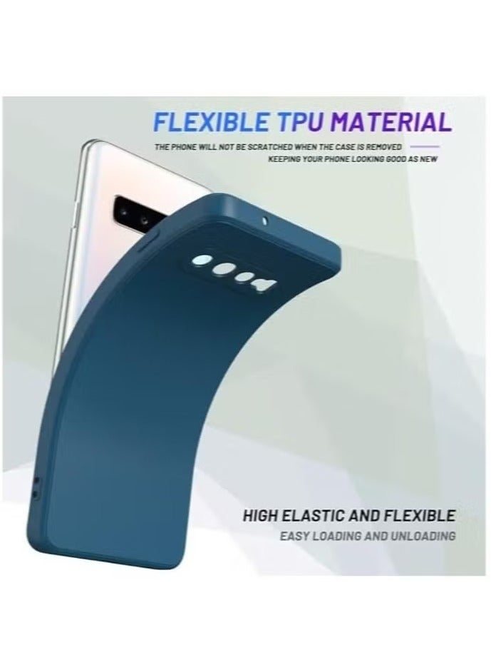 ELTRAZONE Slim Fit Soft TPU Case for Samsung Galaxy S10 Plus – Flexible Silicone Back Cover with Shockproof Protection, Matte Finish for Anti-Fingerprint and Scratch Resistance, Lightweight and Durable Design in Blue - Image 3