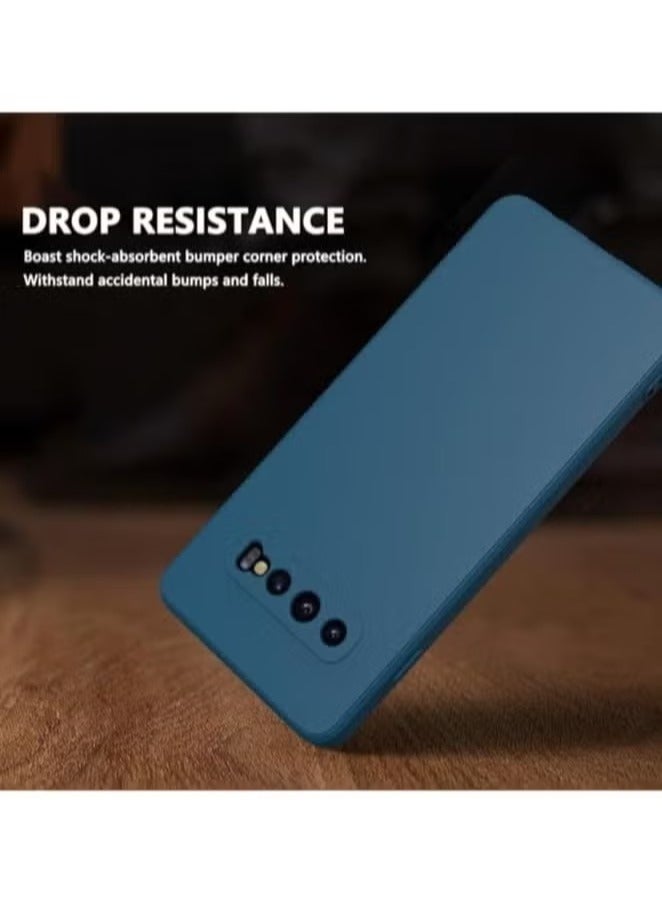 ELTRAZONE Slim Fit Soft TPU Case for Samsung Galaxy S10 Plus – Flexible Silicone Back Cover with Shockproof Protection, Matte Finish for Anti-Fingerprint and Scratch Resistance, Lightweight and Durable Design in Blue - Image 4