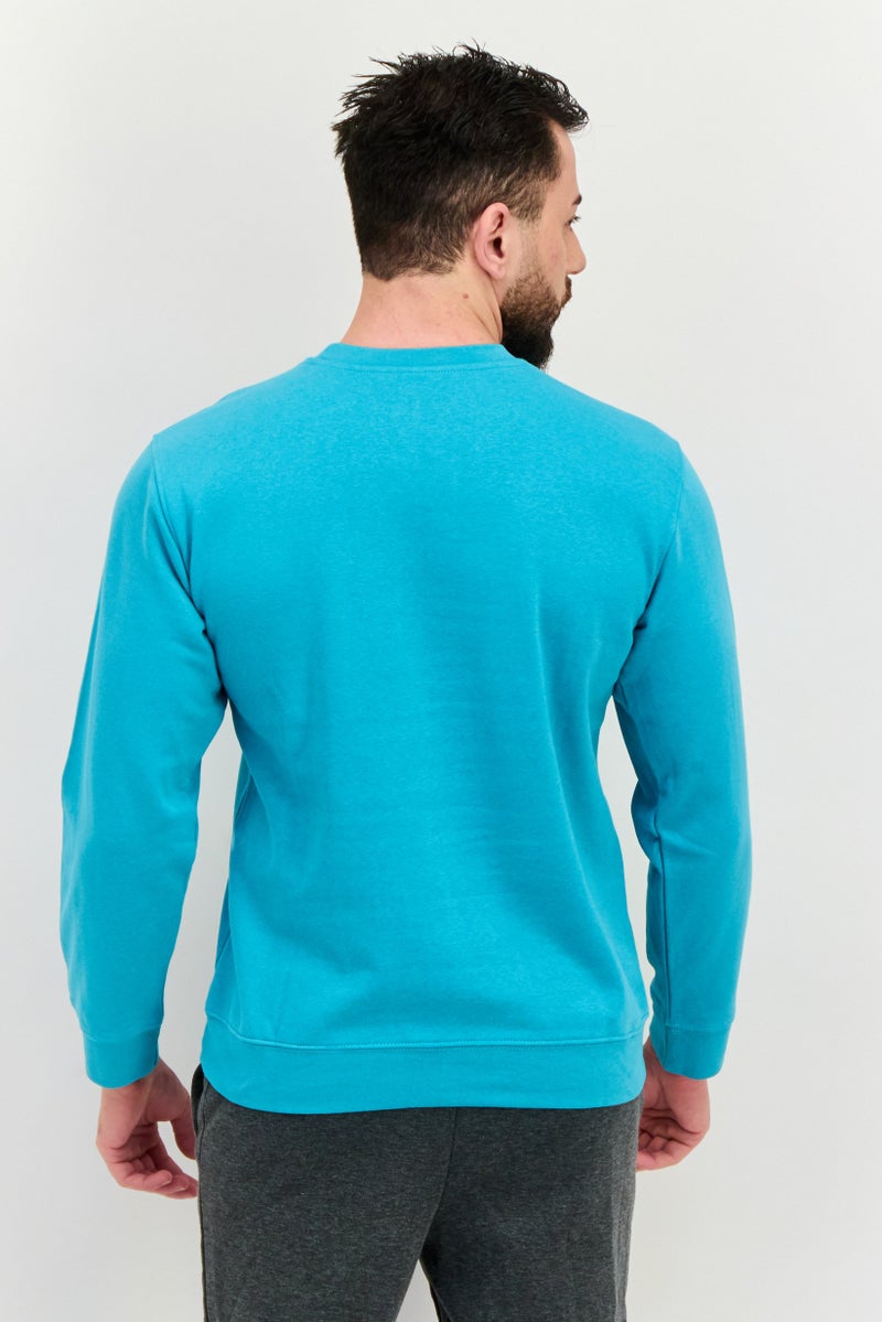 Hurley Men Sportwear Fit Long Sleeve Training Sweatshirt, Aqua Green  - Image 3