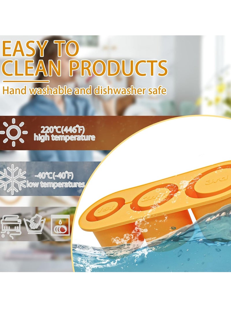 Y&D Ice Cube Tray for Stanley Cup for 30-40oz Ice Cube Mold with Spill-Resistant Lid 3 Hollow Cylinder Ice Cube Tray Tumblers BPA Free Ice Cube Trays for Freezer Chilling Cocktails Drinks Coffee Easy Fill Release Ice Maker - Image 3