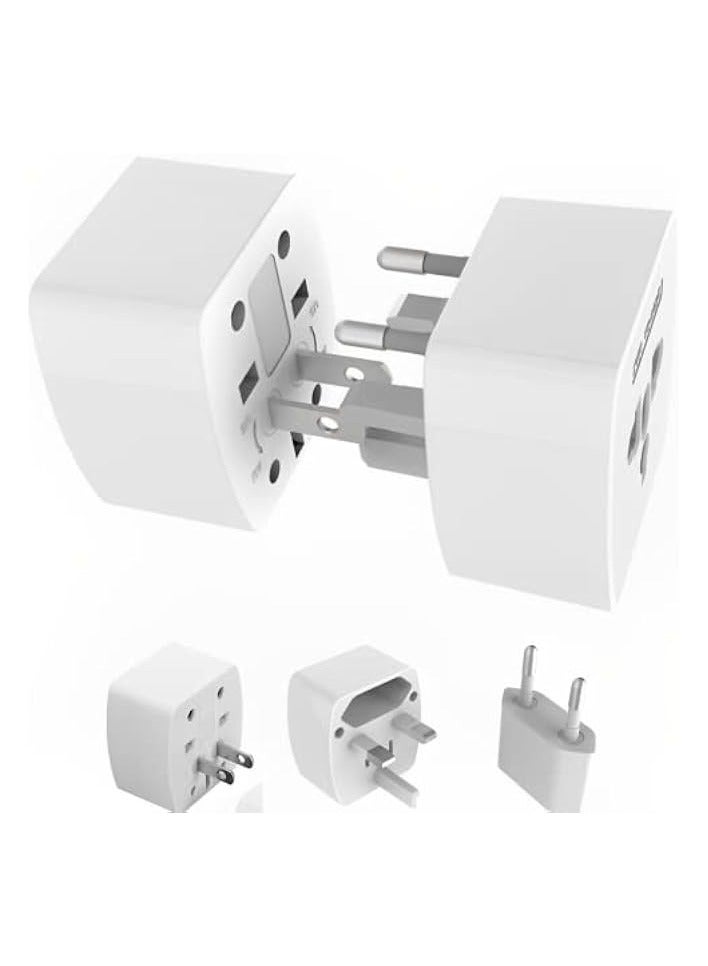 erorex Universal Plug Adapter With Surge Protected Power Socket Compatible EU/UK/US/AU 6A 250V Lightweight Travel Adapter and Wall Charger Plug Adapter  - Image 1