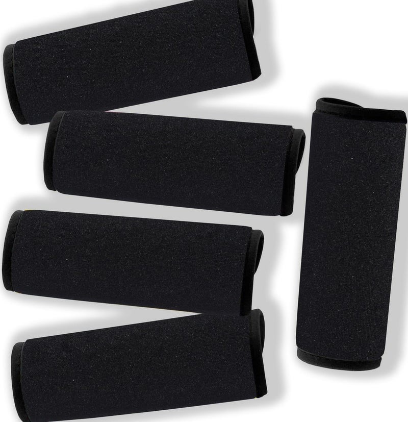 Gowraps Neoprene Luggage Handle Wraps for Traveling Bright Color Luggage Tags|Handle Wraps|Handle Covers (Black) - Image 1
