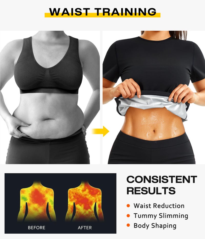 Junlan Waist Trainer Vest Women - Sweat Waist Trainer for Women Working Out Sweat Vest(Silver,Large) - Image 4
