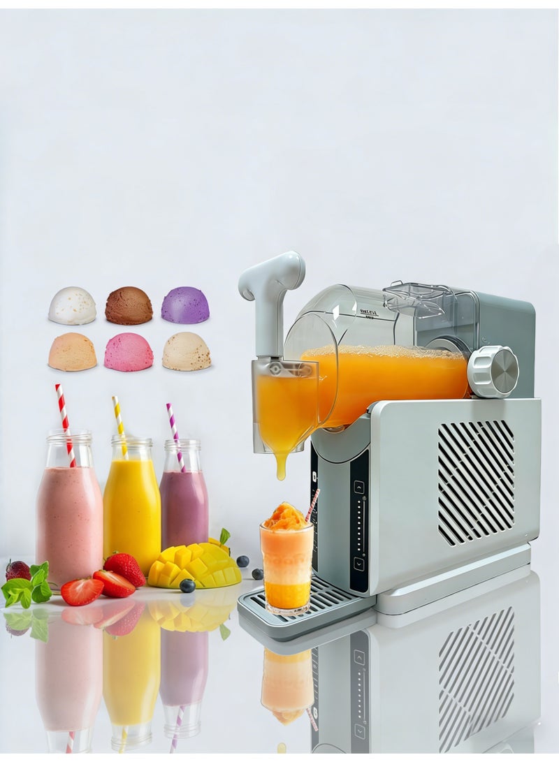JoyousSto Slushie Machine No Ice Needed,Slushy Machine for Home,Soft Serve Ice Cream Machine with 5 Preset Programs,Auto-Clean,Frozen Drink Machine,White - Image 1