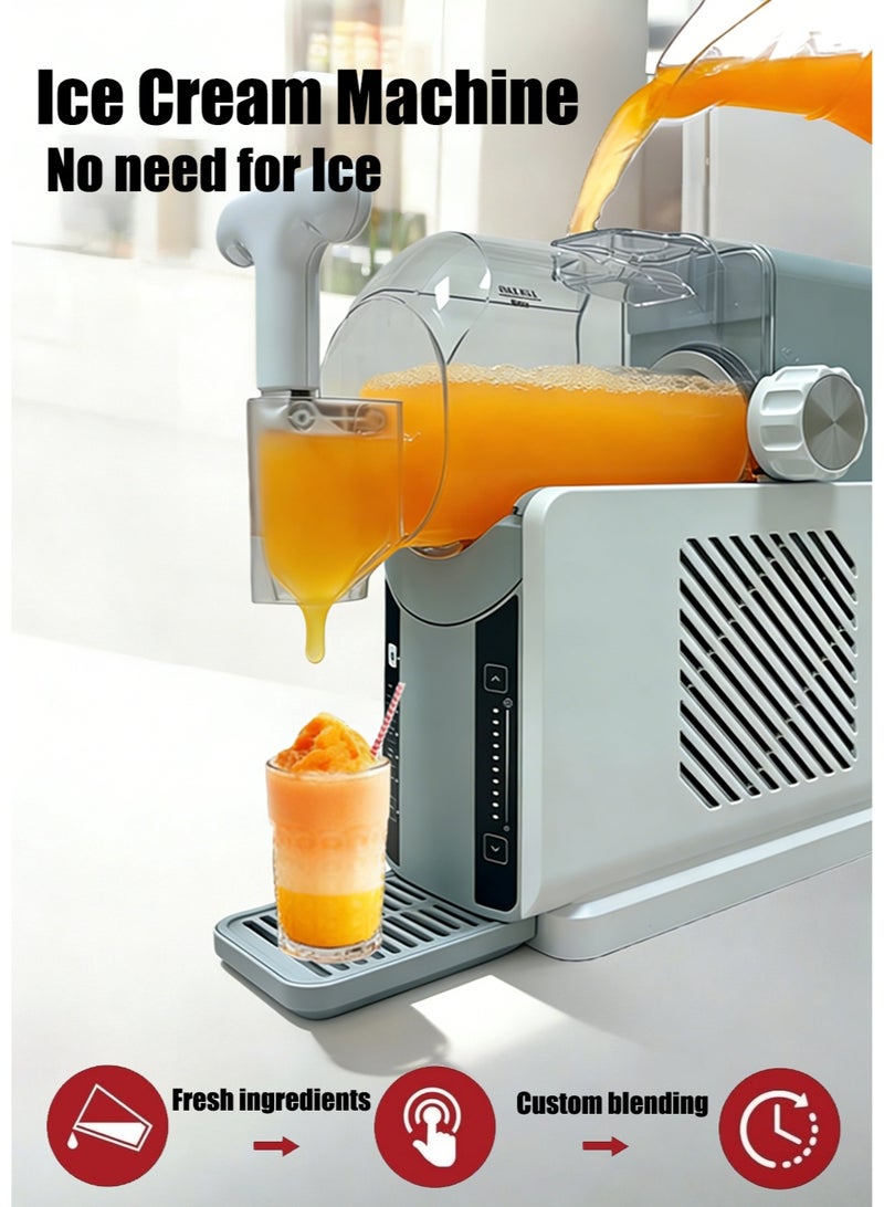 JoyousSto Slushie Machine No Ice Needed,Slushy Machine for Home,Soft Serve Ice Cream Machine with 5 Preset Programs,Auto-Clean,Frozen Drink Machine,White - Image 3