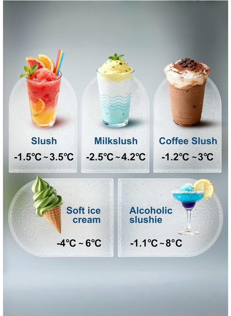 JoyousSto Slushie Machine No Ice Needed,Slushy Machine for Home,Soft Serve Ice Cream Machine with 5 Preset Programs,Auto-Clean,Frozen Drink Machine,White - Image 4