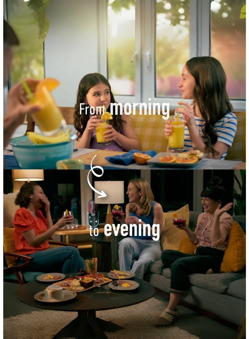 JoyousSto Slushie Machine No Ice Needed,Slushy Machine for Home,Soft Serve Ice Cream Machine with 5 Preset Programs,Auto-Clean,Frozen Drink Machine,White - Image 5