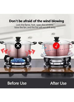 LIQUAZO Gas Stoves Pack Of 4 Gas Saver Burner Stand Gas Chula Burner Gas Saver Stand Jali Ring Fire Windproof Energy Saving LIQUAZOGREY Pack of 3  - Image 4