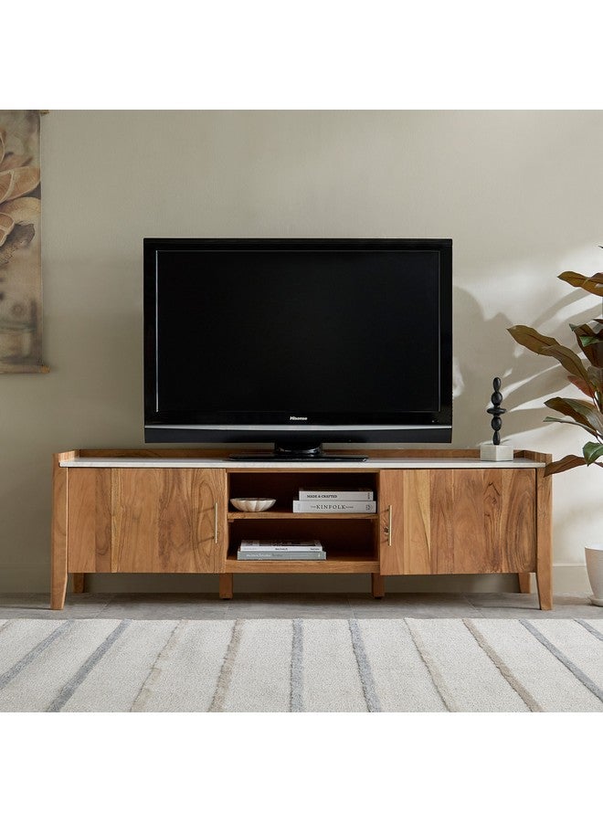 Home Box وحدة تلفاز من الرخام بطول 1.6 متر لمشاهدة التلفزيونات حتى 70 بوصة 50 × 160 × 40 سم - Image 2