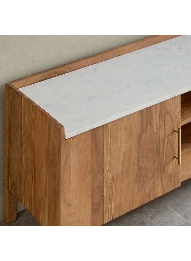 Home Box وحدة تلفاز من الرخام بطول 1.6 متر لمشاهدة التلفزيونات حتى 70 بوصة 50 × 160 × 40 سم - Image 5