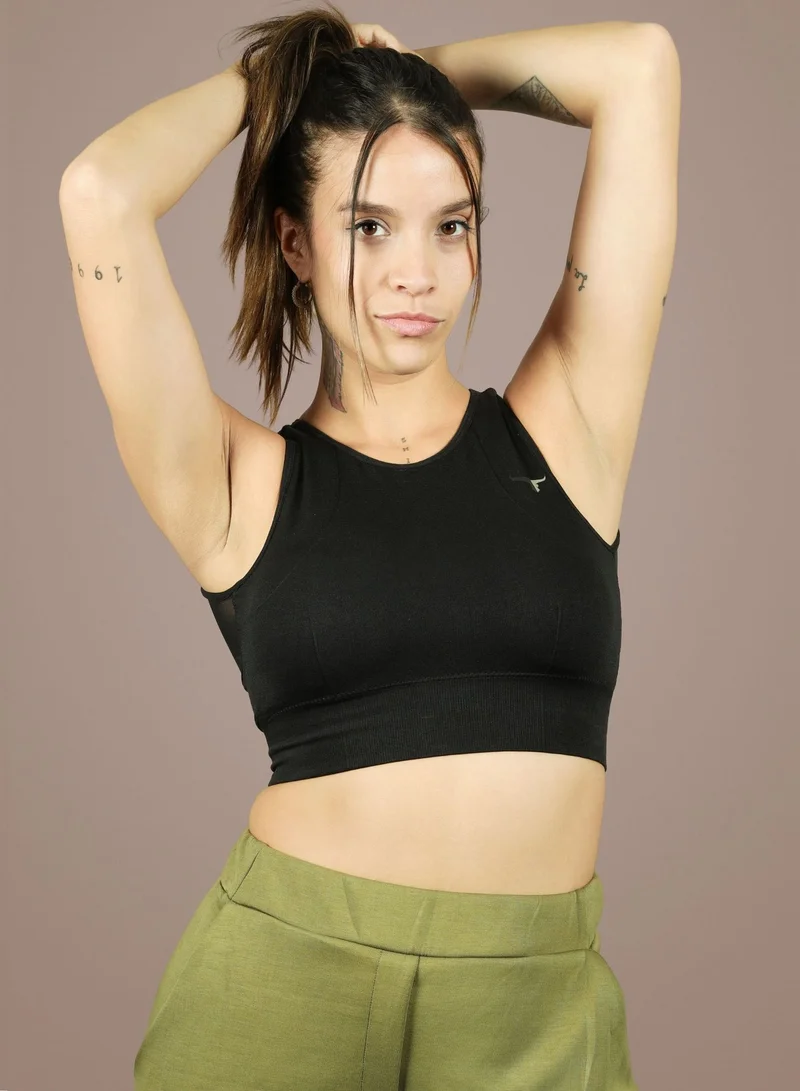 ثوجفيت حمالة صدر رياضية ضاغطة بليز كريز - أسود