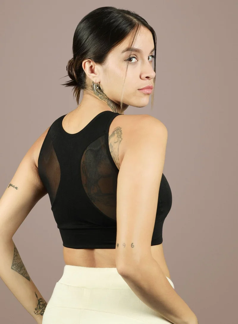 ثوجفيت حمالة صدر رياضية ضاغطة بليز كريز - أسود