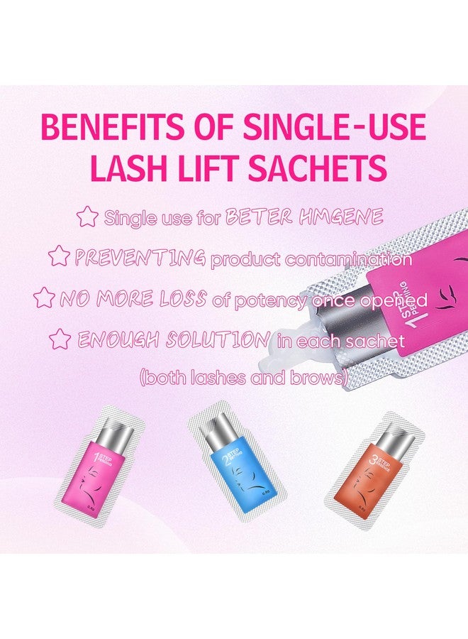 پيرمانيا طقم رفع الرموش، طقم تمويج الرموش، رفع الرموش بسرعة في 5 دقائق في المنزل باستخدام غراء قوي، كيس يمكن التخلص منه، طقم رفع الرموش يدوم 6 أسابيع (30 قطعة) - Image 4