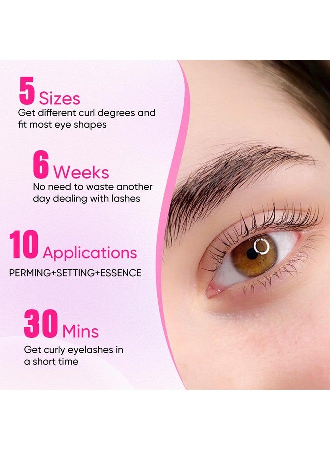 پيرمانيا طقم رفع الرموش، طقم تمويج الرموش، رفع الرموش بسرعة في 5 دقائق في المنزل باستخدام غراء قوي، كيس يمكن التخلص منه، طقم رفع الرموش يدوم 6 أسابيع (30 قطعة) - Image 3