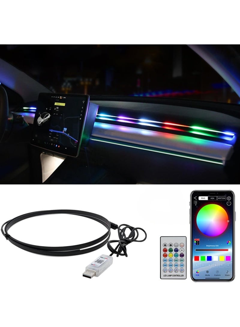 Multicolor110 C.M  Music Controlled Sound Activated Car Interior Decoration Dashboard Ambient Lighting USB K4 Magic Lights with Remote & Mobile Application Control(Works with All Cars) - Image 3