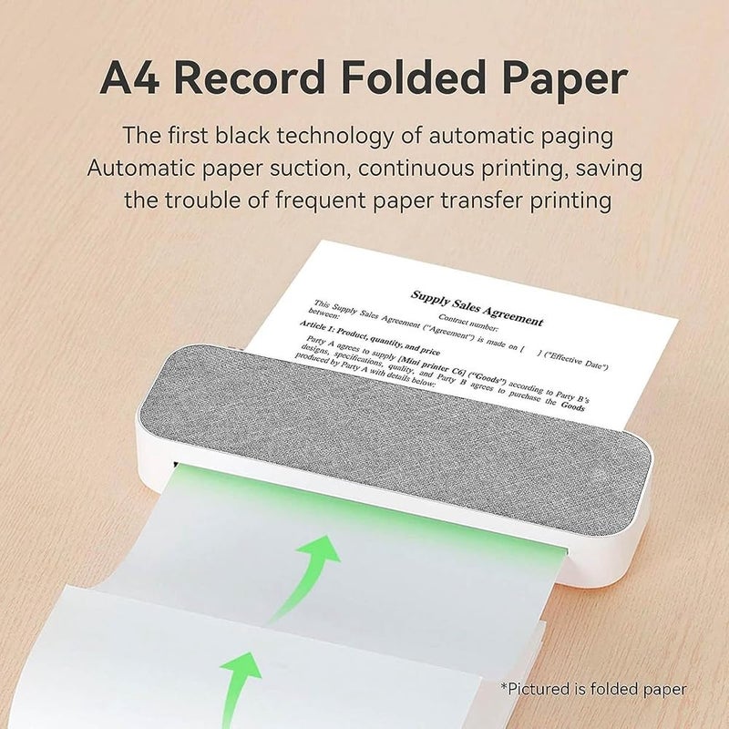 Ejoyous 2 Roll A4 Thermal Printer Paper, Thermal Paper 210xDia 30mm Refill Print Paper for Sketches, Invoices, Clear Printing - Image 2