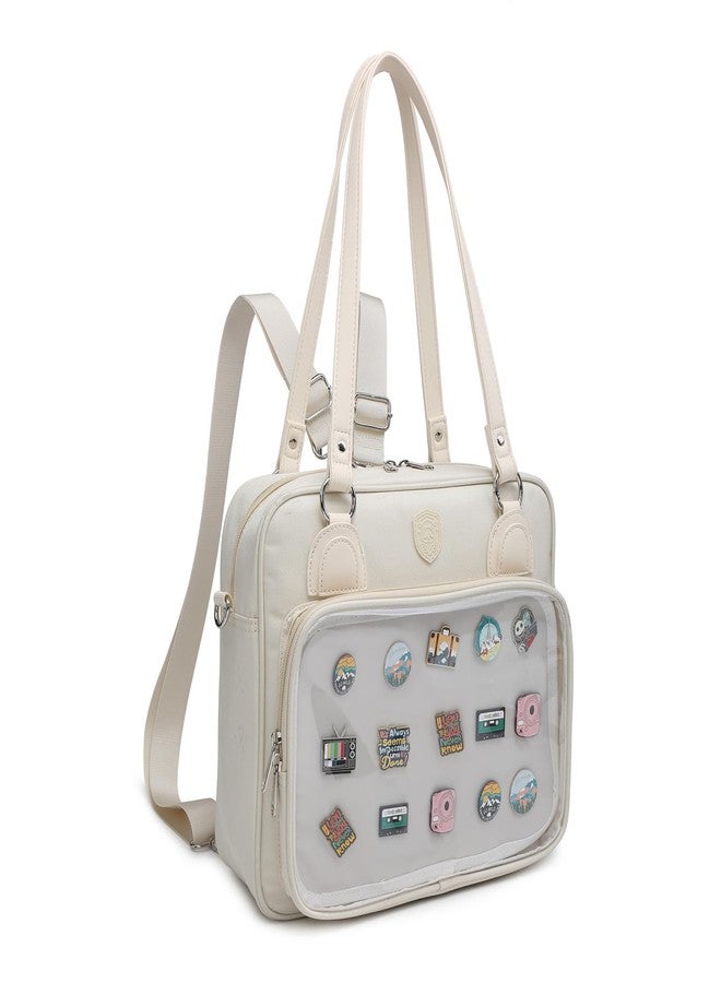 CHERRY SAUCE Oxford Ita Bag Crossbody Shoulder Bag Satchel Messenger Backpack Multi-Purpose Pins Display - Image 3