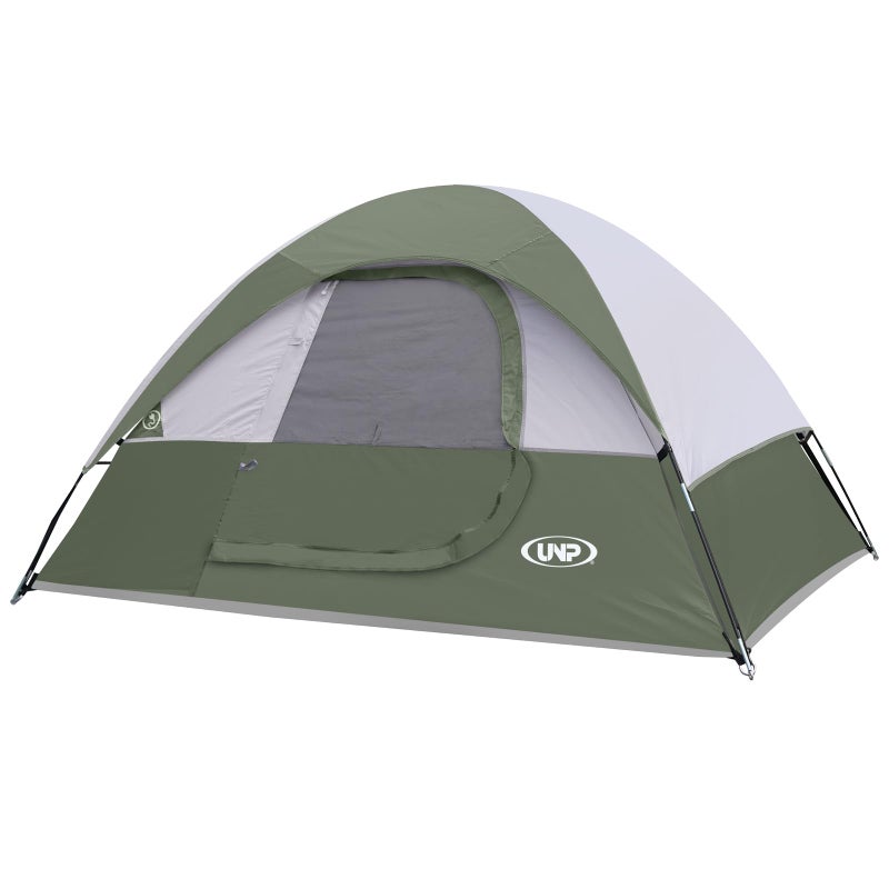 Unp Camping Tent 2 Person, Waterproof Windproof Tent with Rainfly Easy Set up-Portable Dome Tents for Camping (Light Green) - Image 1
