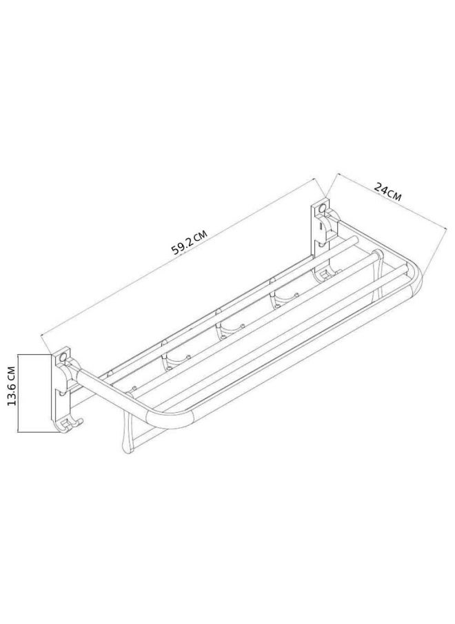 DANUBE HOME Milano Rena Towel Shelf With Hook  - Image 2