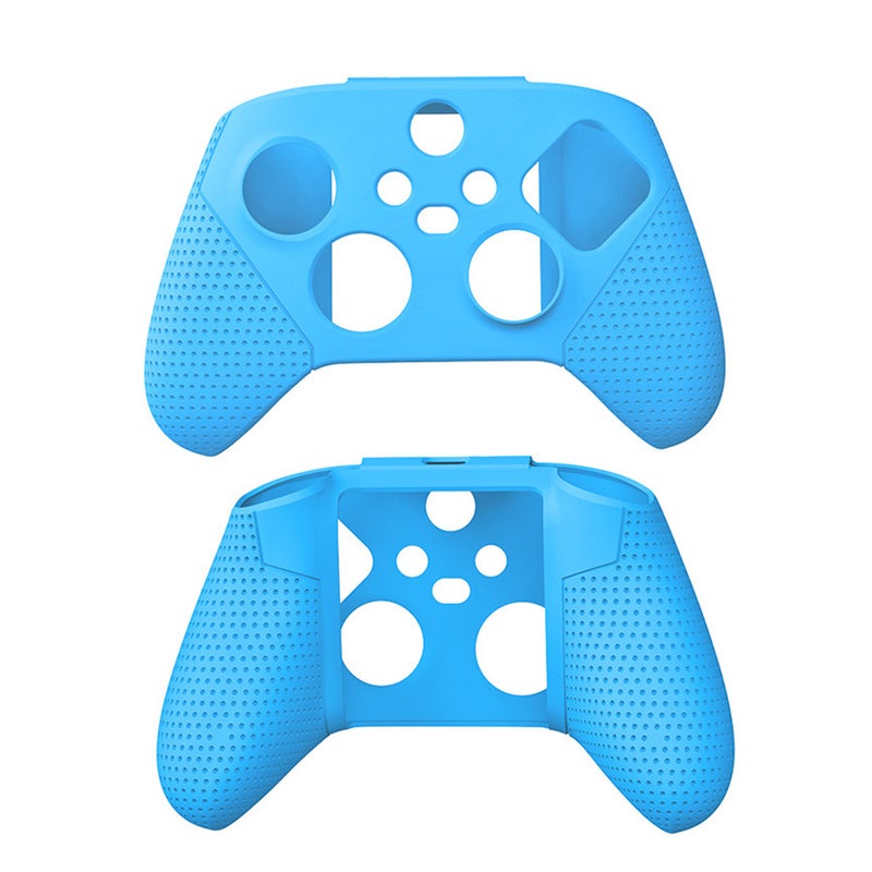 XboxSeriesX handle silicone protective cover XSX game handle with particle non-slip rubber sleeve with rocker cap blue - Image 1