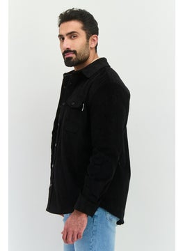 Sovereign Code Men Corduroy Jacket Shirt, Black  - Image 2