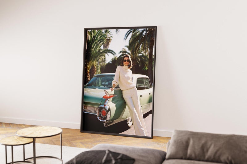 TNESSENTIAL Cadillac Palm Springs Print – Old Money Vintage American Car Poster | Classic 1960s Wall Art - Image 3