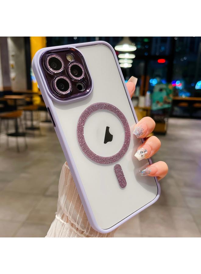 S-TOP Case For iPhone 14 Pro Max MagSafe Gradient Color Glitter TPU + Acrylic Phone Case with Lens Film - Image 1