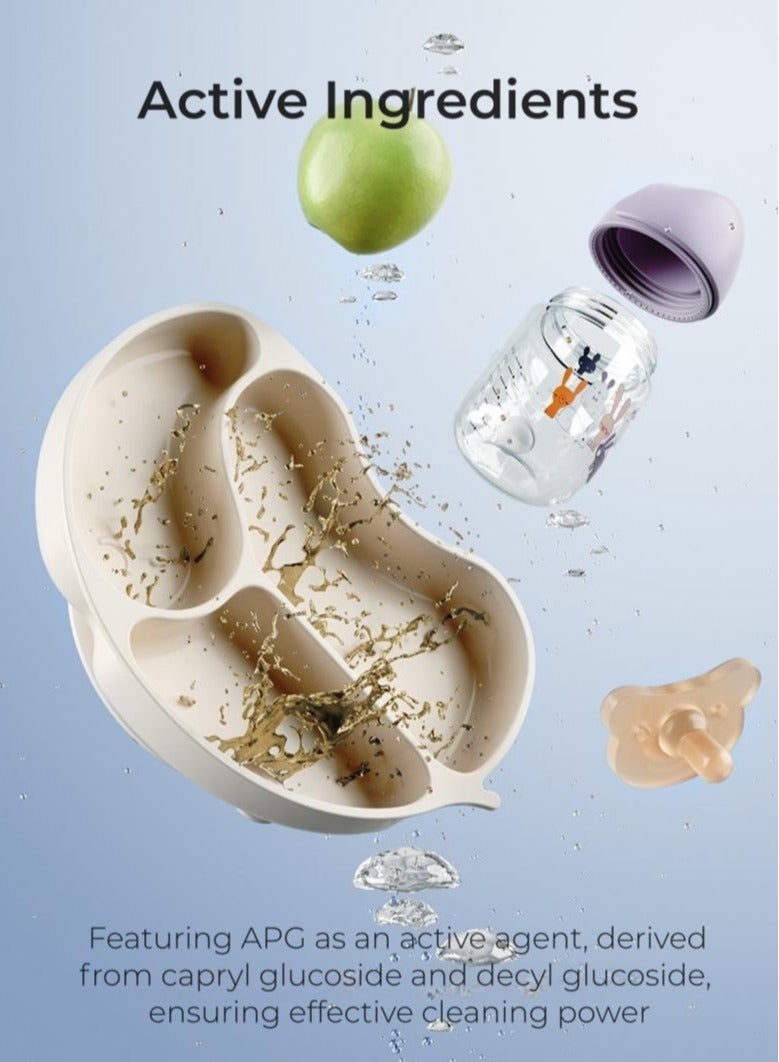 EMXEE Baby Bottle Cleanser, Gentle Fruit Fragrance - Safe, Effective, and Easy to Rinse - Suitable for All Baby Feeding Items - Free from Harsh Chemicals 500 ml - Image 3