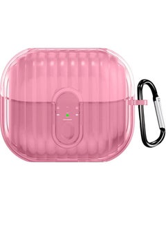 Case TPU+PC Secure Lock Luxury Protective Case Compatible With Samsung Galaxy Buds 3/3 Pro Transprent (pink)  - Image 2