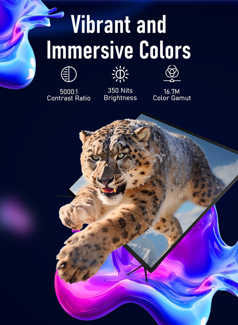 باورولوجي تلفزيون ذكيFHD 4K بحجم 55 بوصة مع شاشة مضادة للكسر بنظام أندرويد وحافة رقيقة جدًا وزجاج مقوى من الدرجة الجوية، واي فاي، بلوتوث، مكبر صوت 10 واط، أندرويد 11، تطبيقات أندرويد للألعاب والبث، بث الأقمار الصناعية الرقمي، عرض UHD كامل الزوايا بدقة 4K، تلفزيون ذكي بدقة عالية للترفيه المنزلي - Image 3