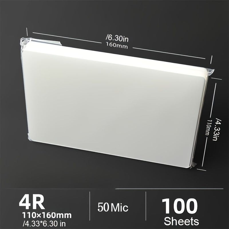 100 Sheets Clear Thermal Laminating Pouches 2.64x3.82 Inch 60Mic - Image 2