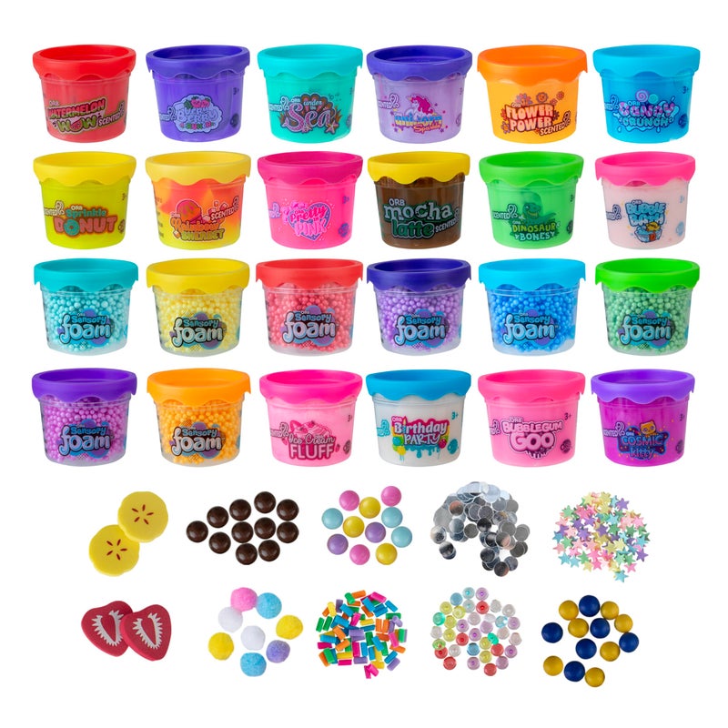 The Orb Factory 24 Pack ORB Goat Super Creator Slime Kit 24 Uniquely Themed Stretchy Slimes and 10 MixIns Scented Foam Slimy Fluffy and Butter Slime Textures Fun Party Favors and Gifts for Kids and Adults - Image 3
