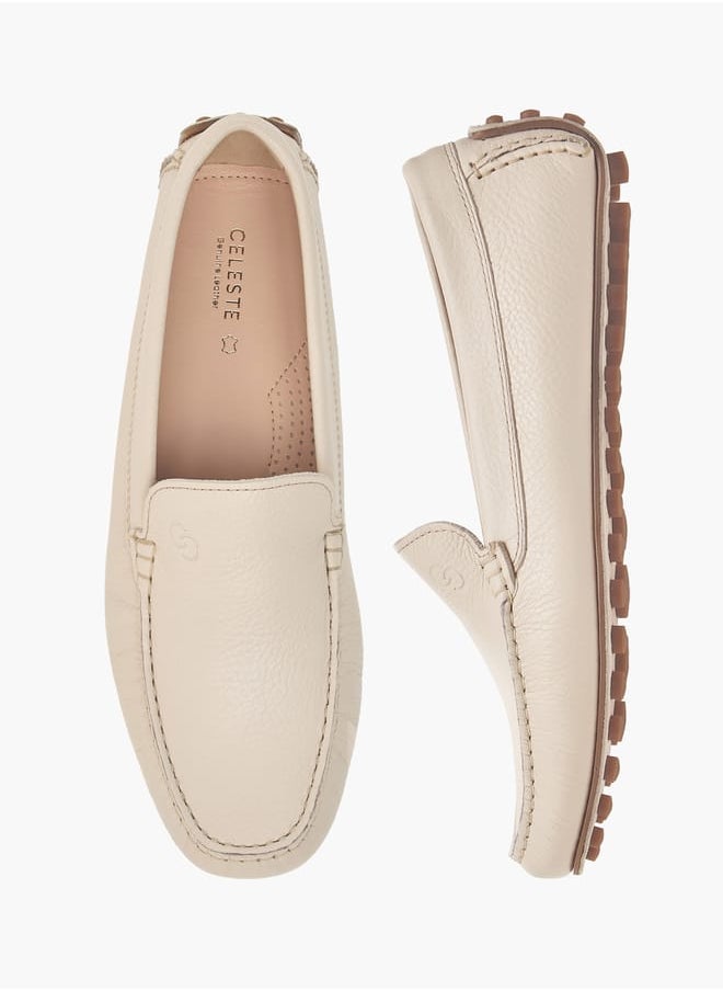 Celeste - Womens Solid Slip-On Loafers - Image 1