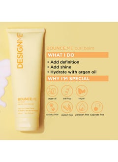 Design.ME Bounce.Me Curl Balm By Designme ; Curl Cream For Curly Hair With Nourishing Argan Oil ; Wave Coil And Curl Defining Cream ; Sulfate Free And Paraben Free Curling Cream For Curly Hair (8.5 Fl Oz)  - Image 5