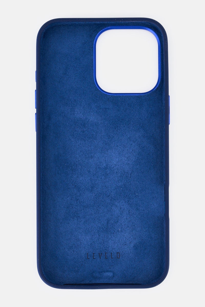 LEVELO iPhone 16 Pro Max Morphix Silicone Case With Grip, Navy - Image 3