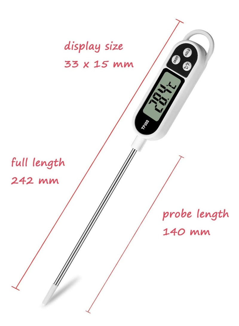 Foods and Drinkes Probe Instant Read Digital Thermometer - 304 Stainless Steel Long Probe  - Image 2