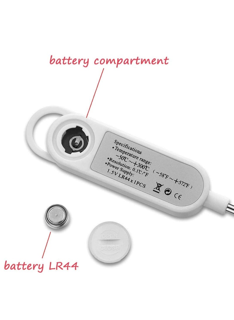 Foods and Drinkes Probe Instant Read Digital Thermometer - 304 Stainless Steel Long Probe  - Image 4