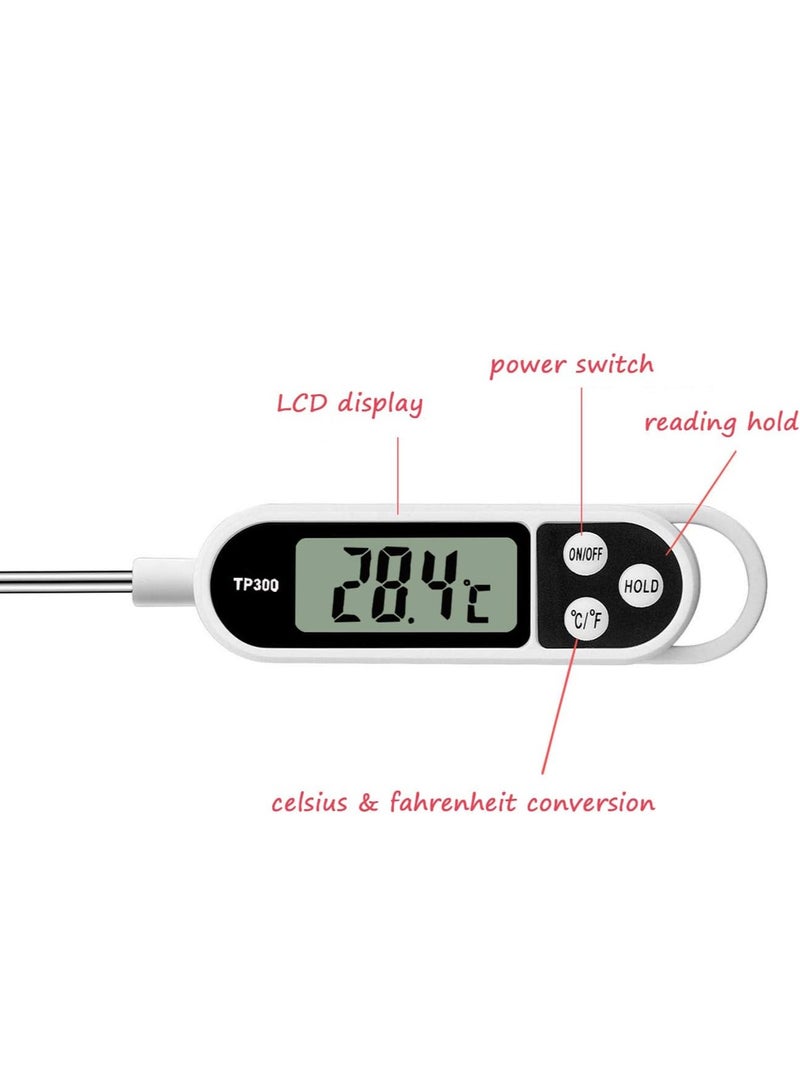 Foods and Drinkes Probe Instant Read Digital Thermometer - 304 Stainless Steel Long Probe  - Image 5
