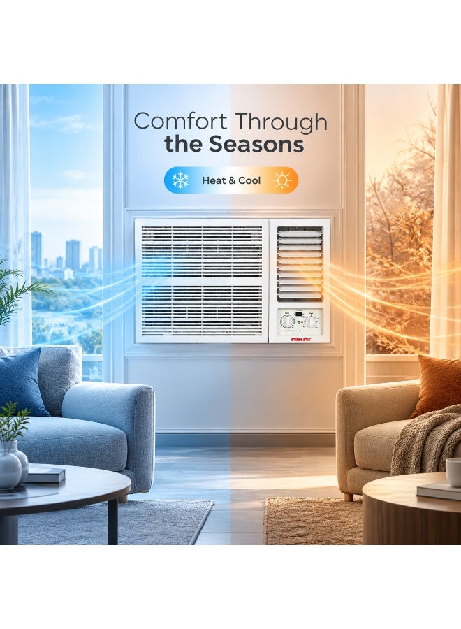 نيكاي مكيف هواء نافذة مع وظيفة التدفئة والتبريد NWAC18056HC26 - Image 3